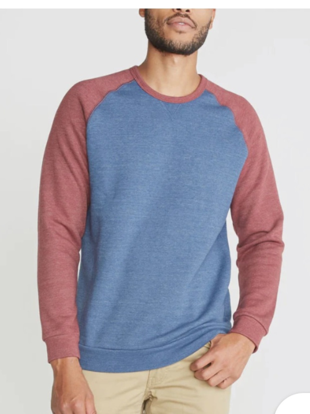 Marine Layer Nolan Crewneck Baseball Raglan shirt Large